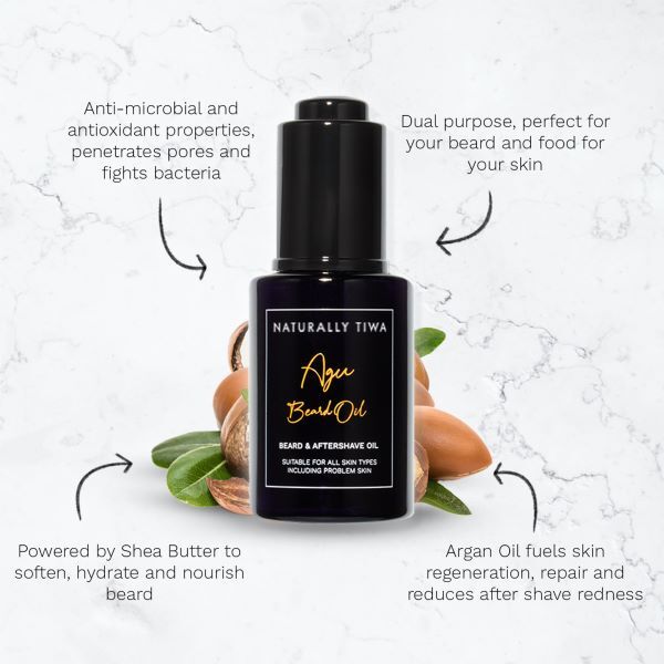 Naturally Tiwa Skincare AGU Bartöl 30 ml | Herren | Superdrug