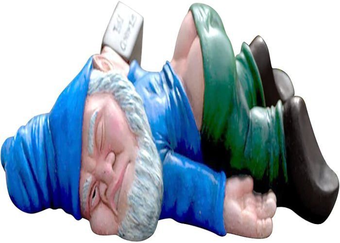Figura de gnomo de jardín - GIGICIAL - Borracho - Resina - 15 cm