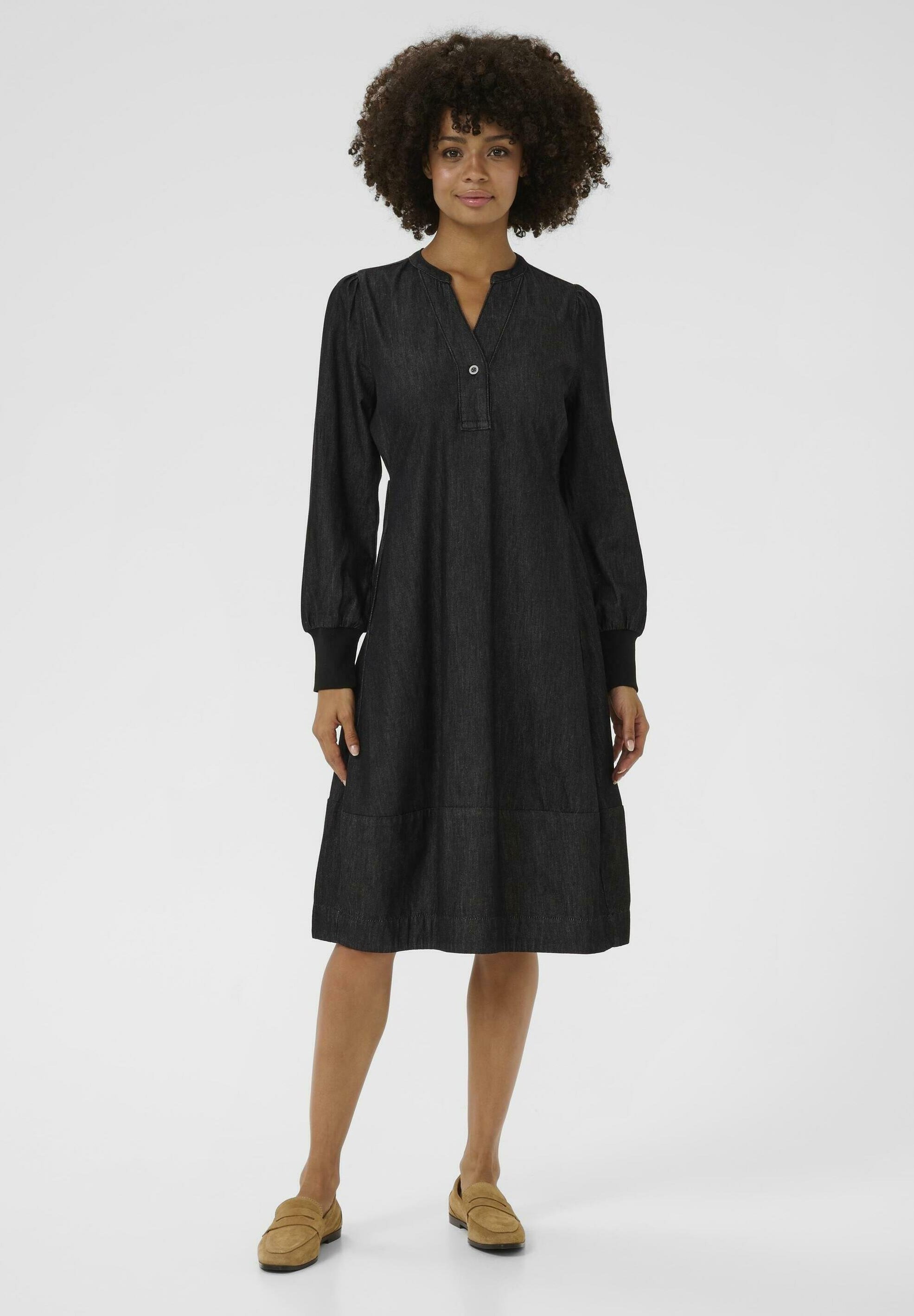 Culture ALLURA ARPA - Denim jurk - zwarte wassing