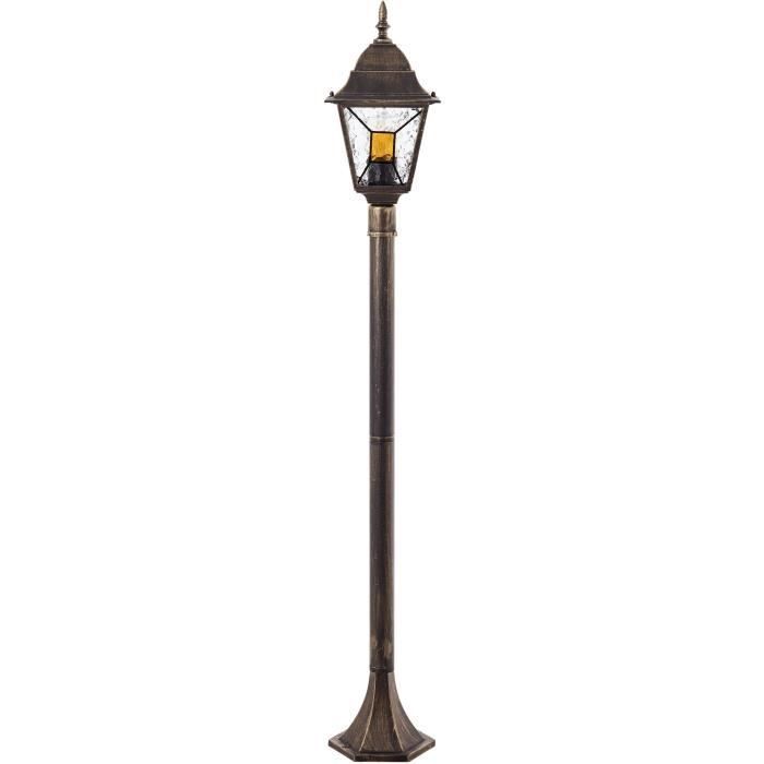 Lampada da terra per esterni JANEL - BRILLIANT - nero e oro - metallo/vetro - IP44