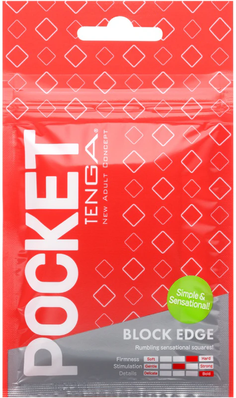 Masturbador descartável Tenga Pocket Block Edge