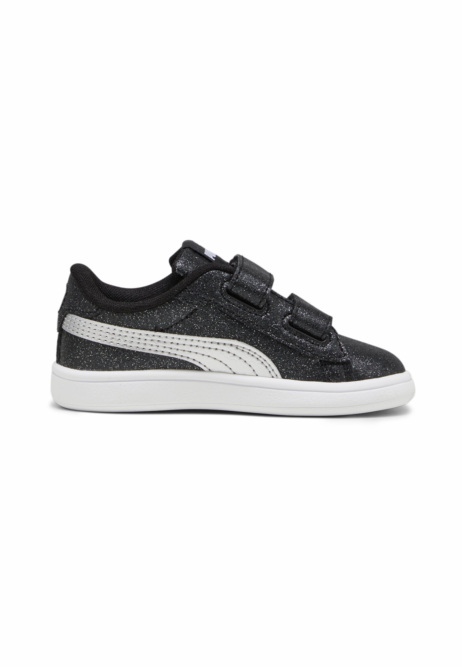 Puma SMASH 3.0 GLITZ GLAM - Babyschoenen - Puma zwart, Puma zilver, Puma wit