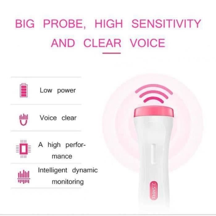 PC30240 - Doppler fetale domestico, rilevatore di frequenza cardiaca prenatale del bambino, sonar, stetoscopio Doppler domestico