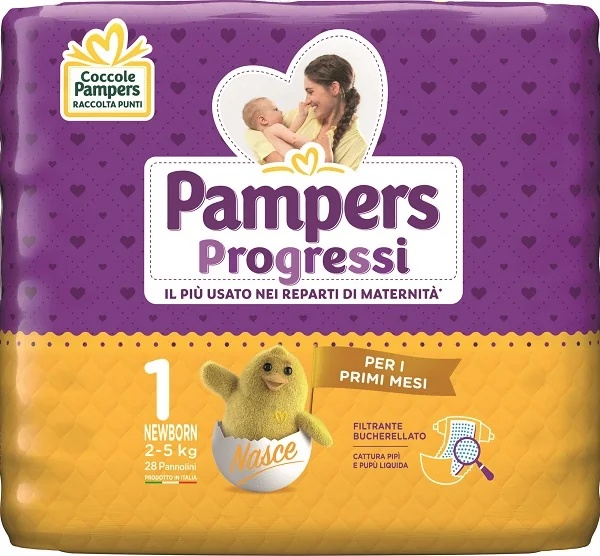Pampers Progressi Newborn luiers, 28 stuks