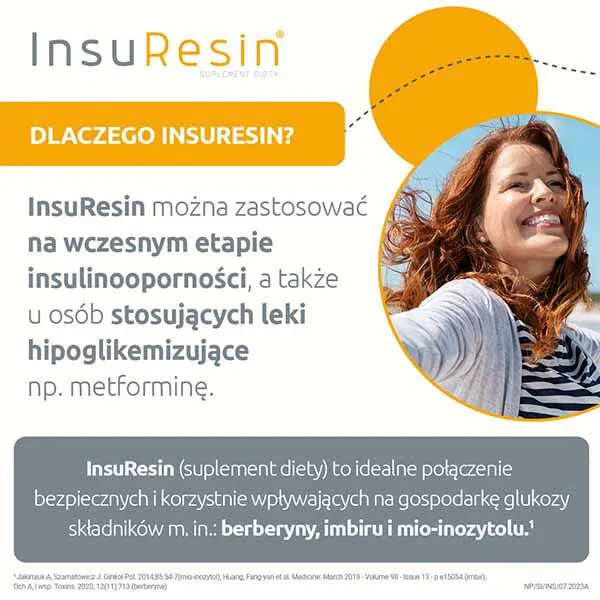 Insuresin, Preparat pomagający utrzymać właściwy poziom glukozy we krwi, Zestaw 30 Saszetek + 60 Kapsułek