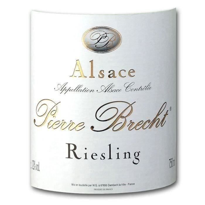 Pierre Brecht Riesling - Vin blanc d'Alsace x6 - Bio 2023