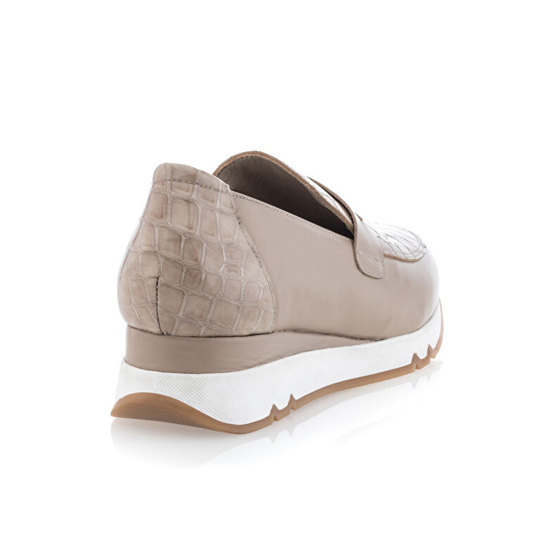 Beige Damen-Loafer/Bootsschuhe