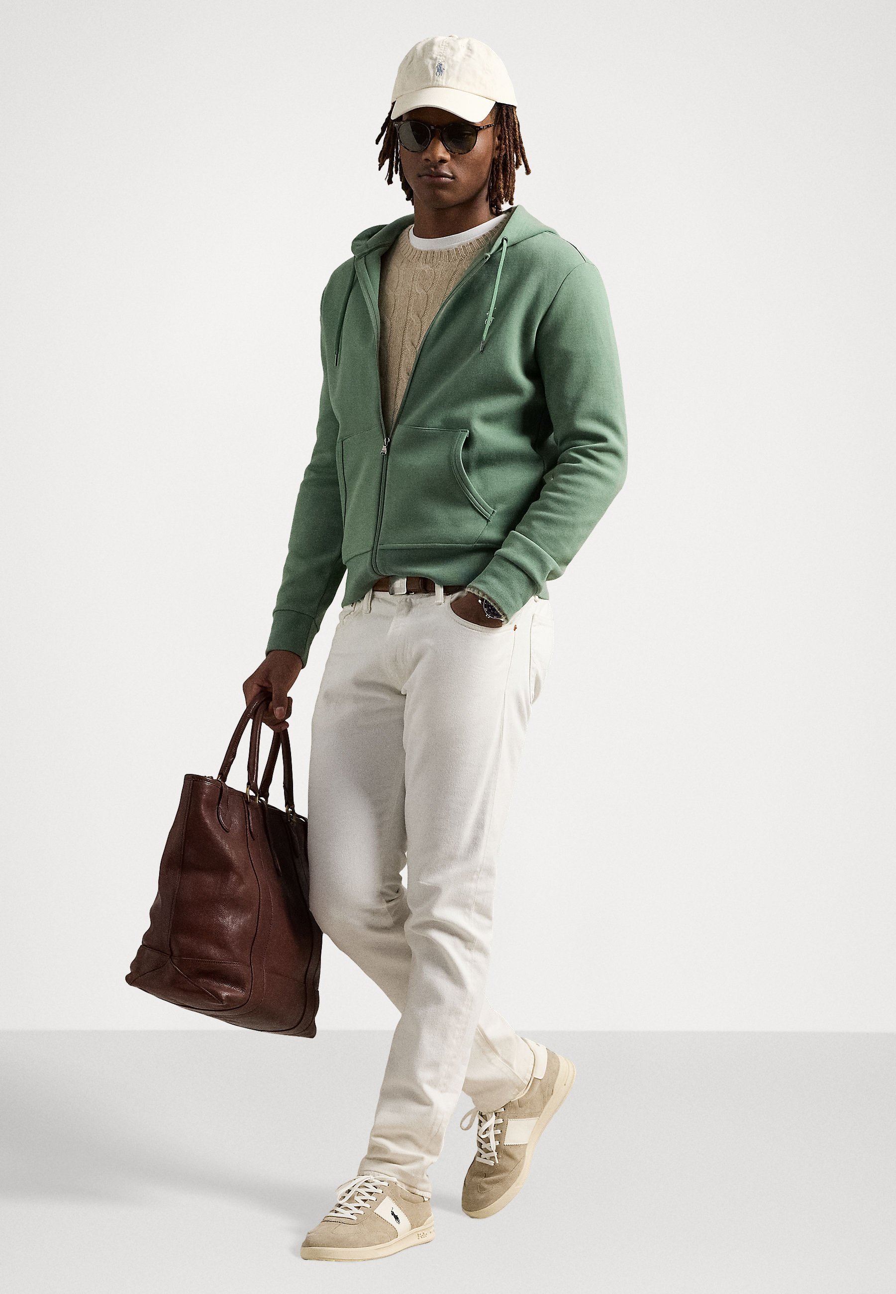 Polo Ralph Lauren hoodie met volledige ritssluiting - Sweatshirt met ritssluiting - fatigue
