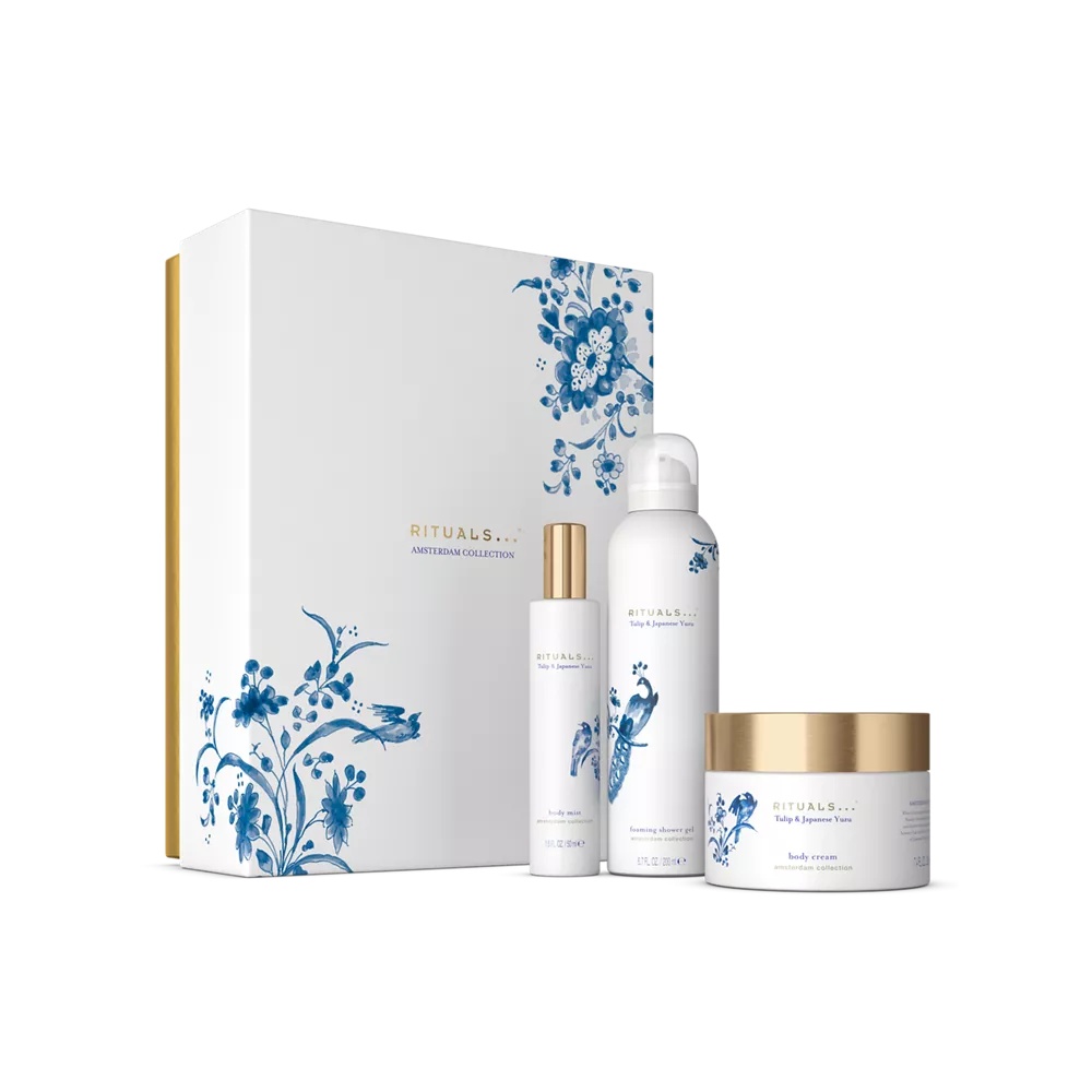 Set cadou Amsterdam Collection gel de duș spumant 200ml, cremă de corp 220ml, spray de corp 50ml