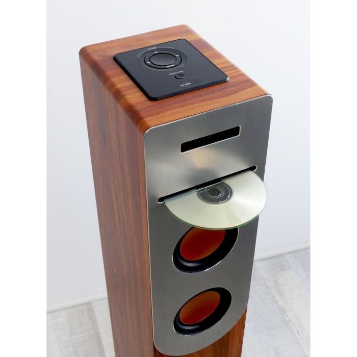 INOVALLEY HP34-CD-WOOD Bluetooth-CD-Player – 100 W – USB – Holz und Grau