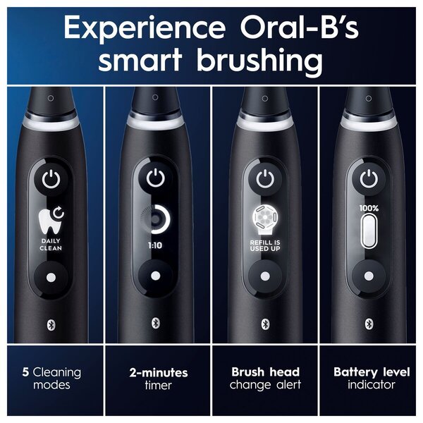 Oral-B iO Series 6 електричне четкице за зубе<br>црна, розе, 2 комада