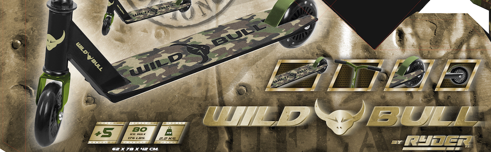 Wild Bull Camouflage 2-Rad-Scooter (3968)