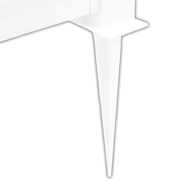Spalier 43 cm cu țăruș de pământ, set de 2, alb