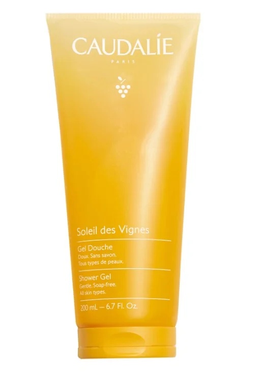 Caudalie Soleil Des Vignes Duschgel 200 ml, sanft reinigendes Gel mit Kokosnuss, Jasmin und Orangenblüte