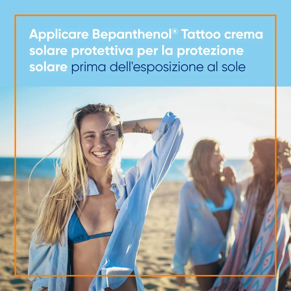 BEPANTHENOL Crème pour tatouages Bepanthenol avec très haute protection solaire SPF50+ 50ml pour tatouages