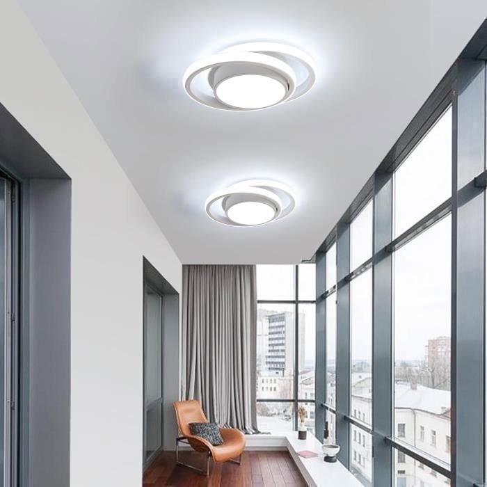DELIPOP Moderne LED-plafondlamp 32W 6500K Wit Plafondlamp voor Slaapkamer, Woonkamer, Hal - Wit Licht - Afmetingen: 27*22*6cm
