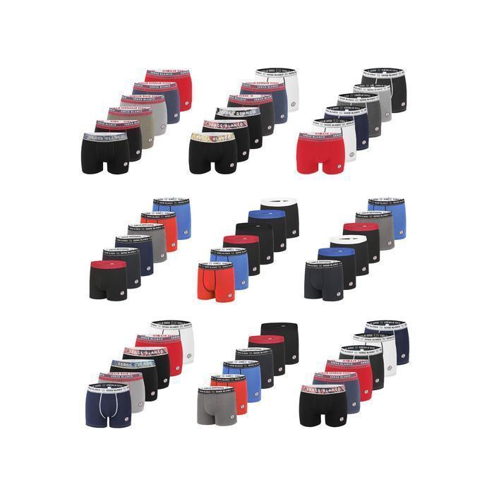 Serge Blanco Boxers suprise coton Lot de 6 Homme