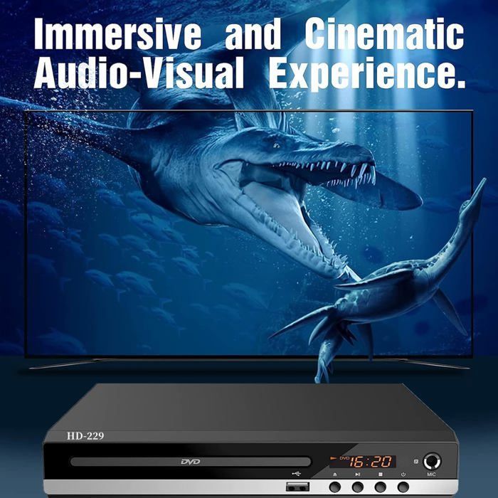 DVD-soitin - HAUTSTORE - HDMI - USB - 1080P - Kaukosäädin sisältyy hintaan