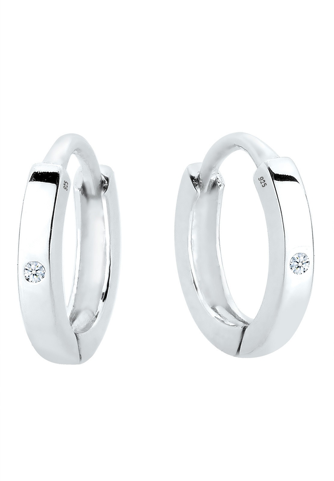 Elli DIAMONDS Creolen Diamant (0.01 ct.) 925 Sterling Silber