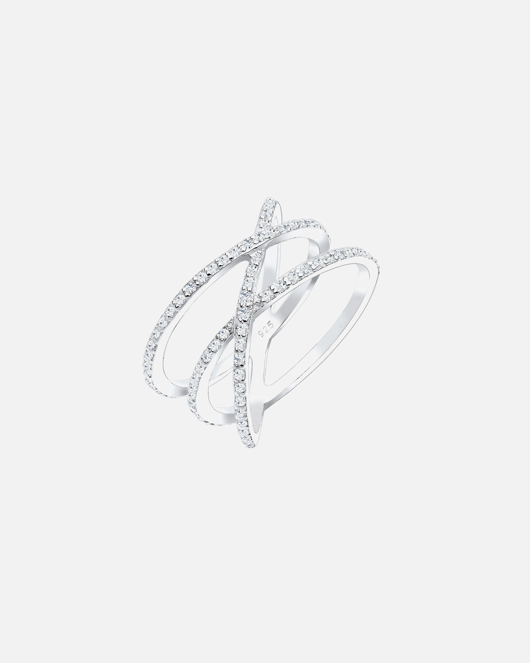 Elli 925 Sterling Silber Zirkonia Wickelring