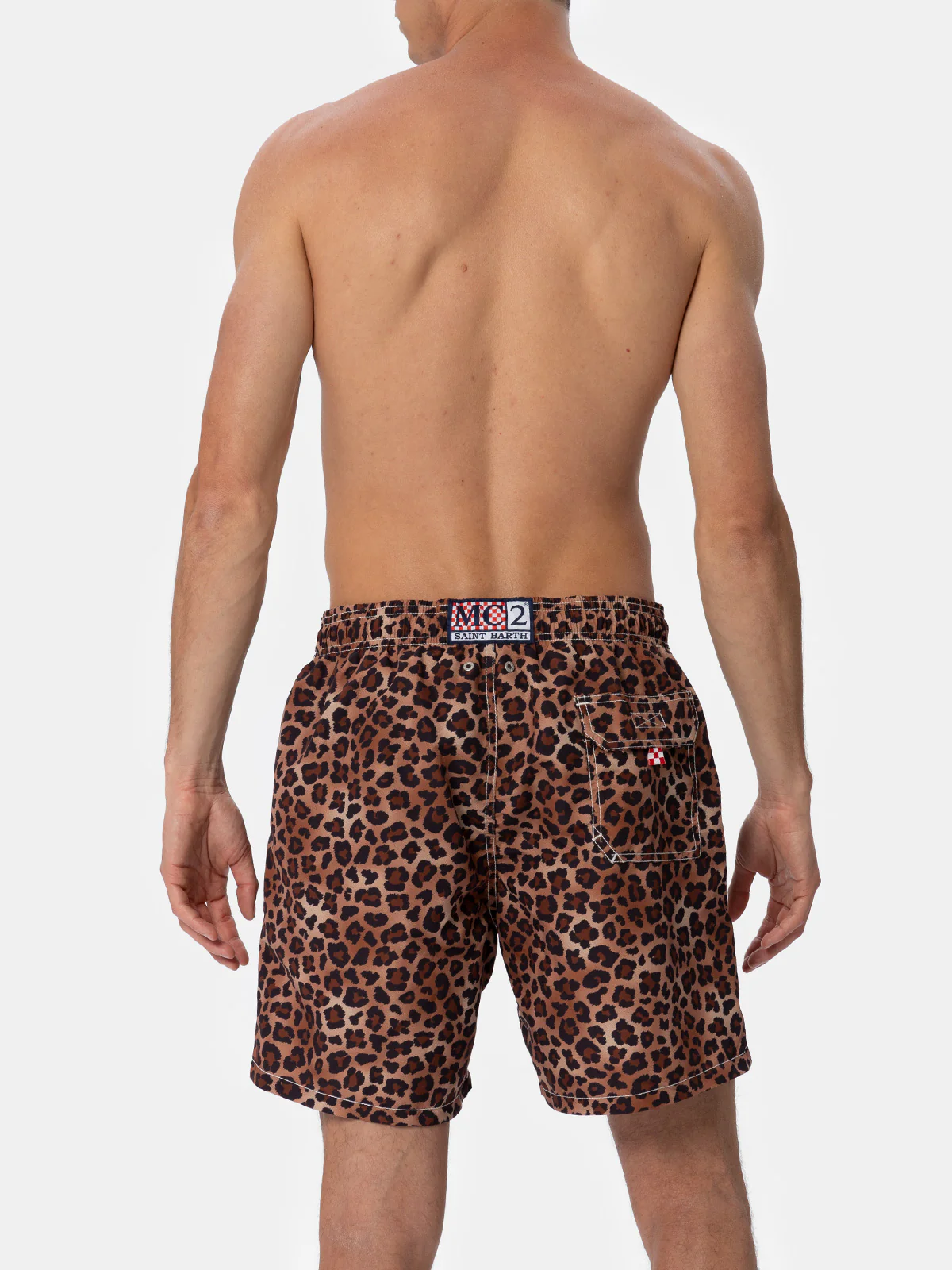Gustavia herenbadpak met dierenprint, middellange pijpen
