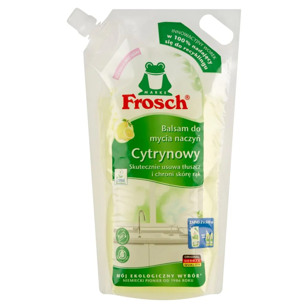 Frosch Cytrynowy Balsam do mycia Naczyń Worek
