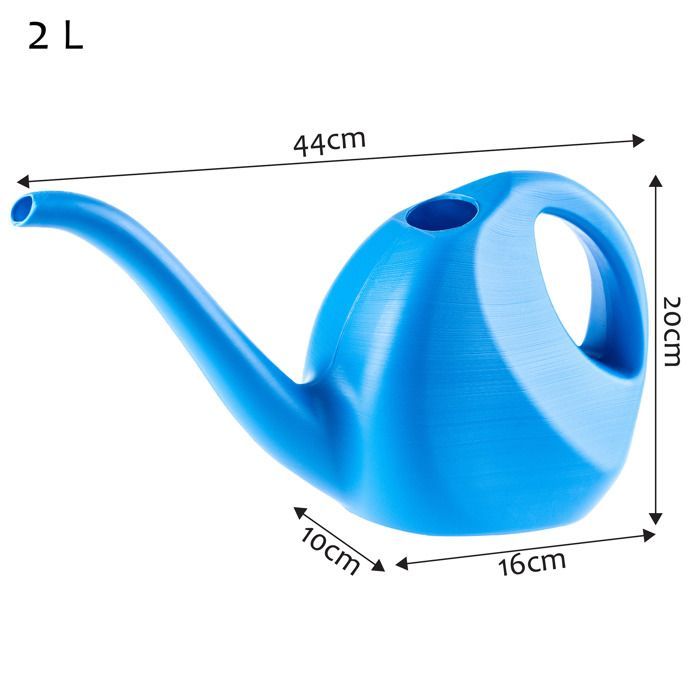 KADAX Kleine Gieter 2L, Kunststof Tuingieter, Bloemensproeier met Lange Tuit voor Binnen- en Buitengebruik, Thuis (Blauw)