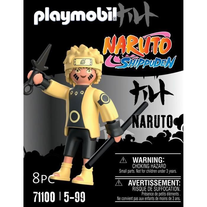 PLAYMOBIL 71100 Naruto Rikudou Sennin Mode, Naruto Shippuden, Figurine de Collection avec Accessoires, Dès 5 ans
