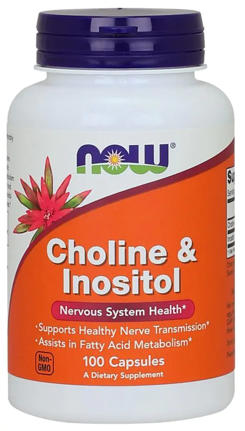 Now Foods Choline and Inositol 500 mg, Kapsułki