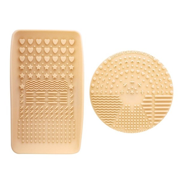 Almofada e paleta de limpeza de pincéis de maquiagem Nanshy