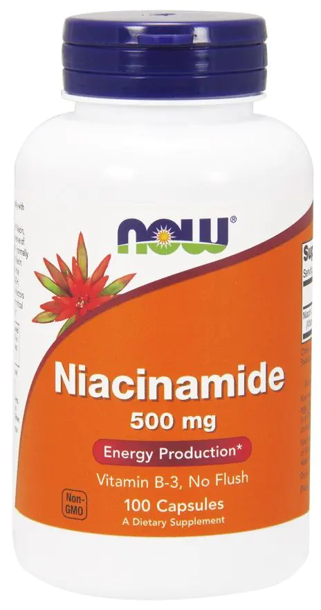 Now Foods Niacinamide 500 mg, Kapsułki
