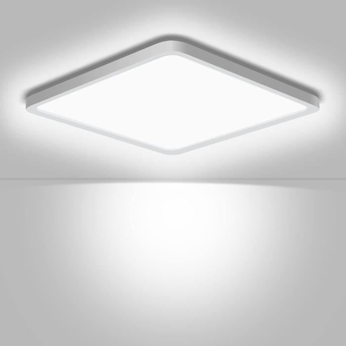DORLINK Plafonnier LED Étanche IP50 - Design Moderne - Classe Énergétique E - Pour Salle d’Eau Cuisine Séjour
