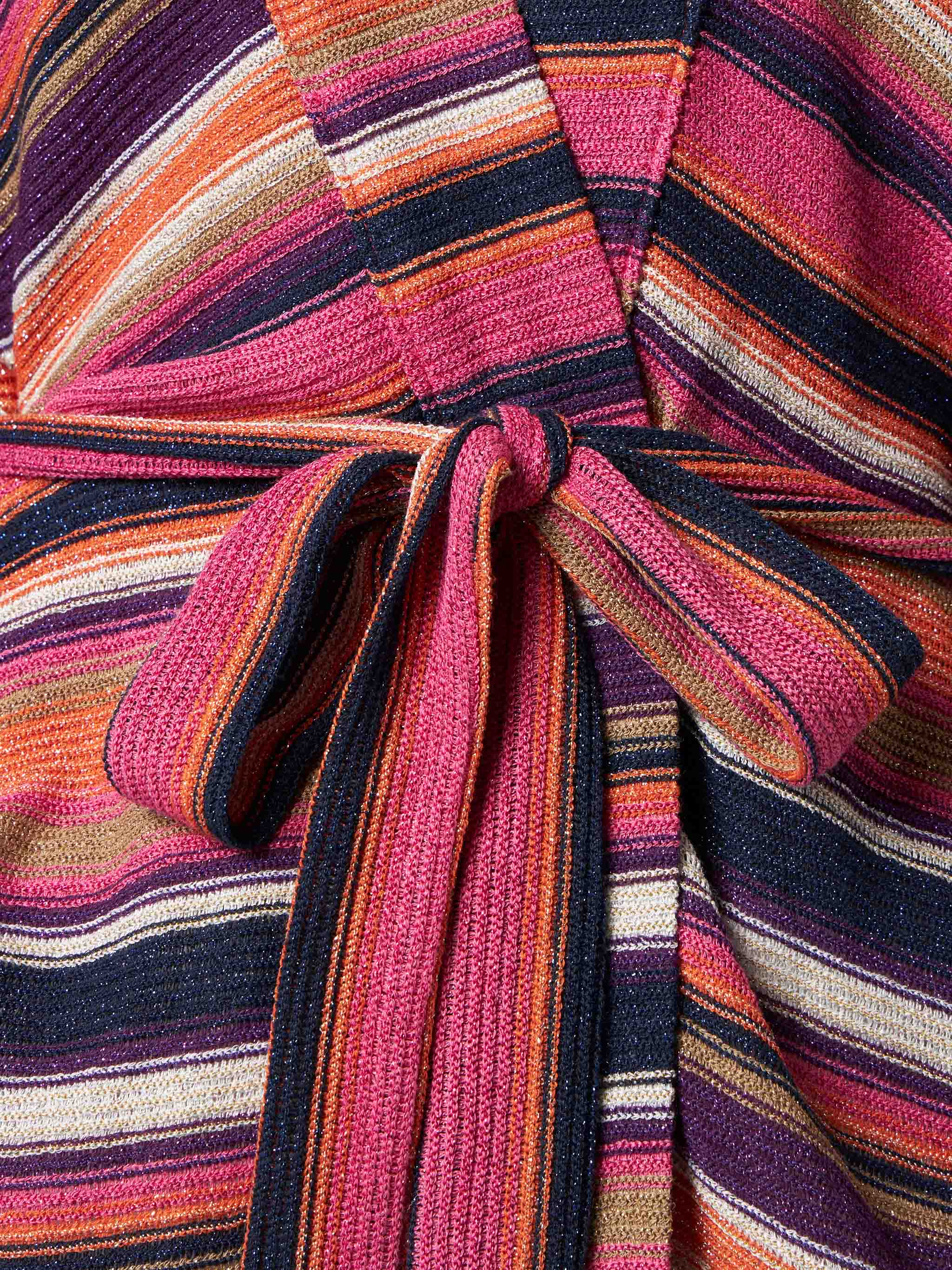 Veelkleurige paarse gebreide kimono