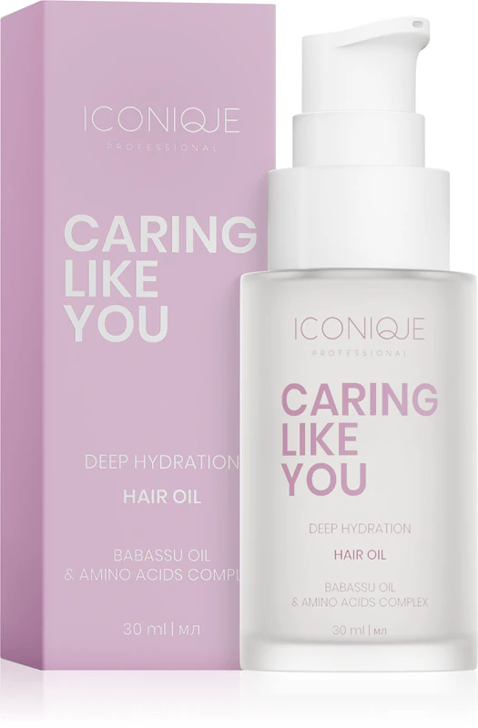ICONIQUE Professional CARING LIKE YOU Óleo hidratante de hidratação profunda para cabelos secos e danificados