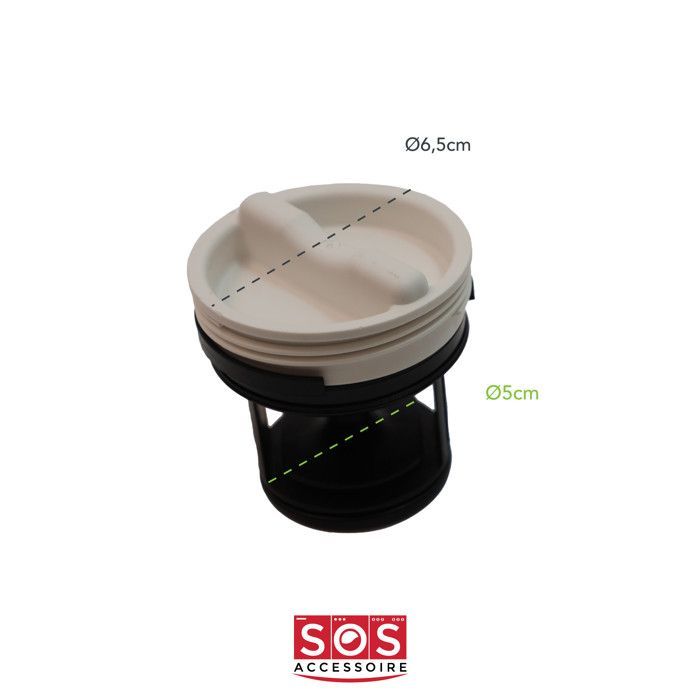 Filtro accessorio SOS con guarnizione per lavatrici - 41021233 CANDY, HOOVER, ZEROWATT, PHILCO, ROSIERES, FAGOR, IBERNA, DE DIETRICH, B