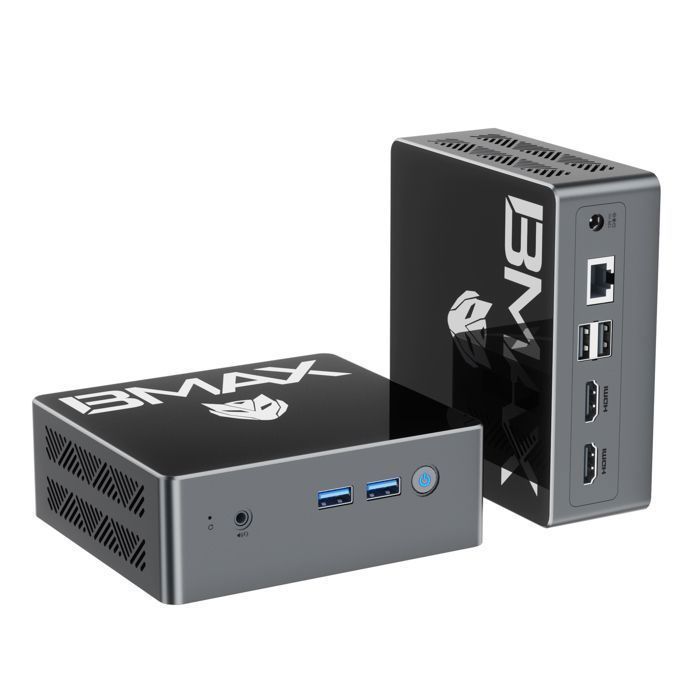 BMAX B4 Mini PC - Intel N95 - 16GB RAM - 512GB SSD - WiFi AC - Dual HDMI 4K - Gigabit LAN - Windows 11 - Compact Office PC