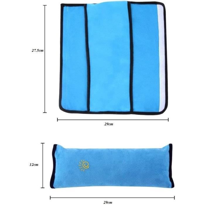 pezzi di cinture di sicurezza per seggiolino auto per bambini, cuscini rimovibili per la cintura di sicurezza del veicolo (rosa + blu)