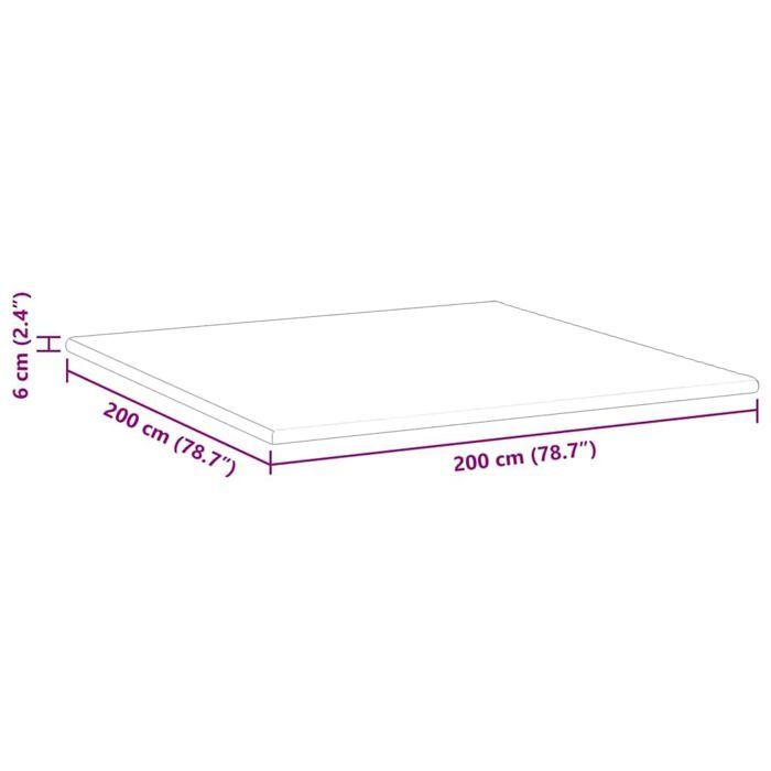 Matrasbeschermer van schuim - vidaXL - Wit - 200x200x6 cm - Jacquardstof - PU-schuim - Randondersteuning - Onderhoudsvriendelijk