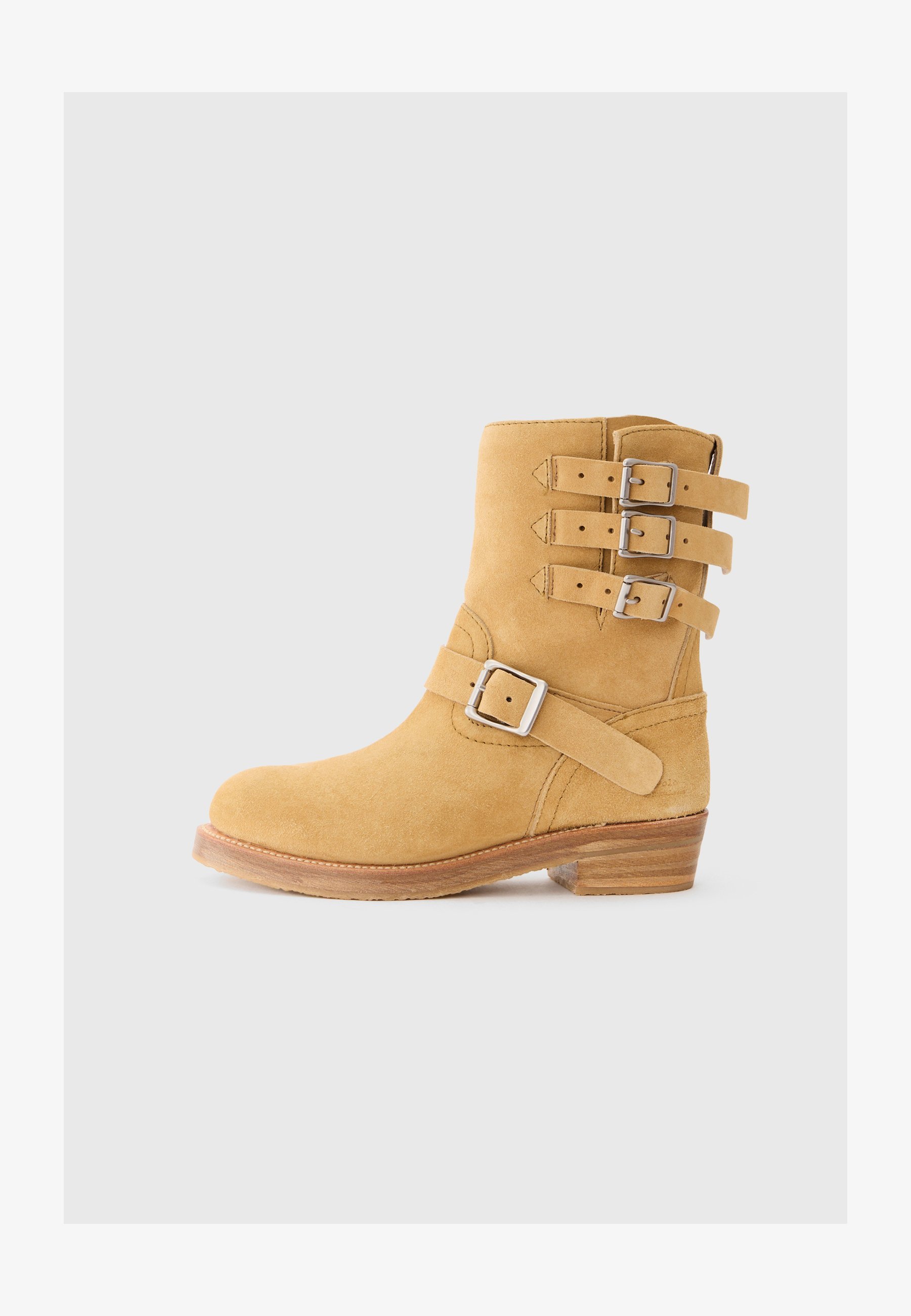 Bottines Polo Ralph Lauren style cowboy/motard - caramel