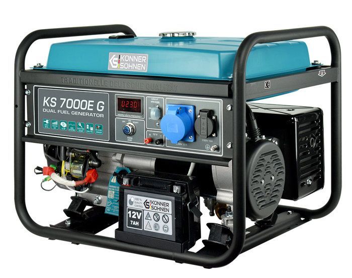 Groupe électrogène gaz-essence KS 7000E G - Könner & Söhnen - DUAL FUEL - 5500 W - 25 L - 95 db