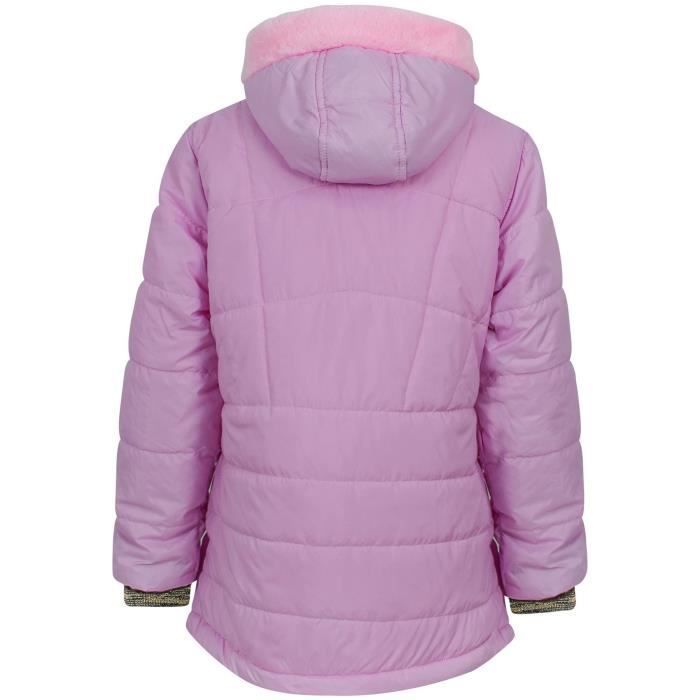 Lässige Schuljacke von Palangre für Mädchen, trendiger, babyrosa wattierter Wintermantel für den urbanen Stil, Größen 5-13