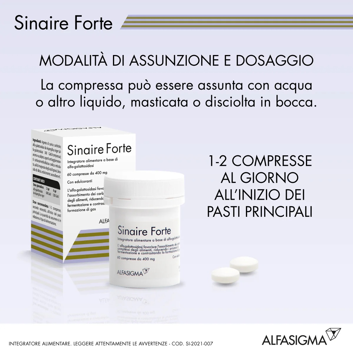 SINAIRE Sinaire Forte 60 comprimés contre les gaz intestinaux