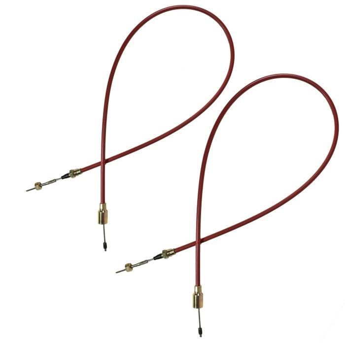 2 cables de freno de remolque de acero inoxidable para sistemas de ejes Knott, con funda exterior de 1230 mm.