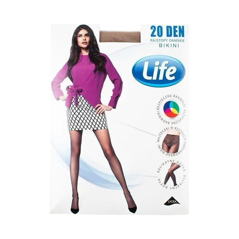 Life Rajstopy bikini 20 Den Claro Rozm.3