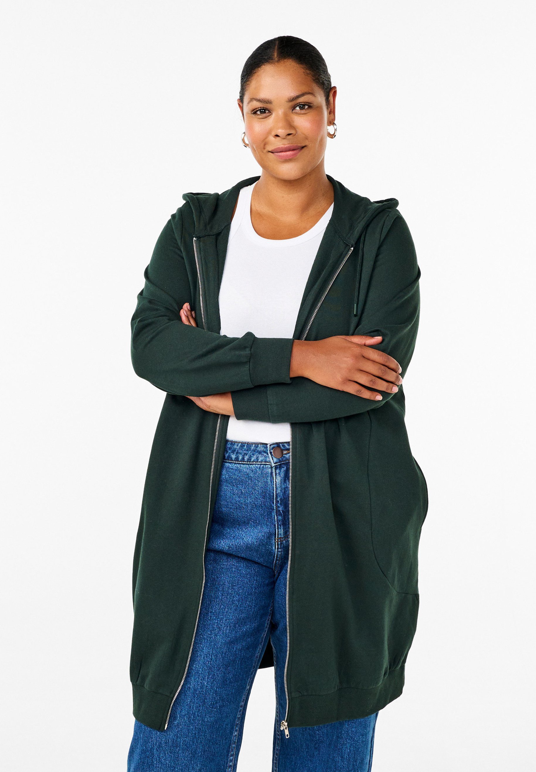 Sweat-shirt zippé Zizzi - scarabée