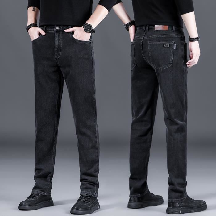 Men's Jeans - INSFITY - Straight Cut - Plain - Autumn/Winter - Simple Fashion