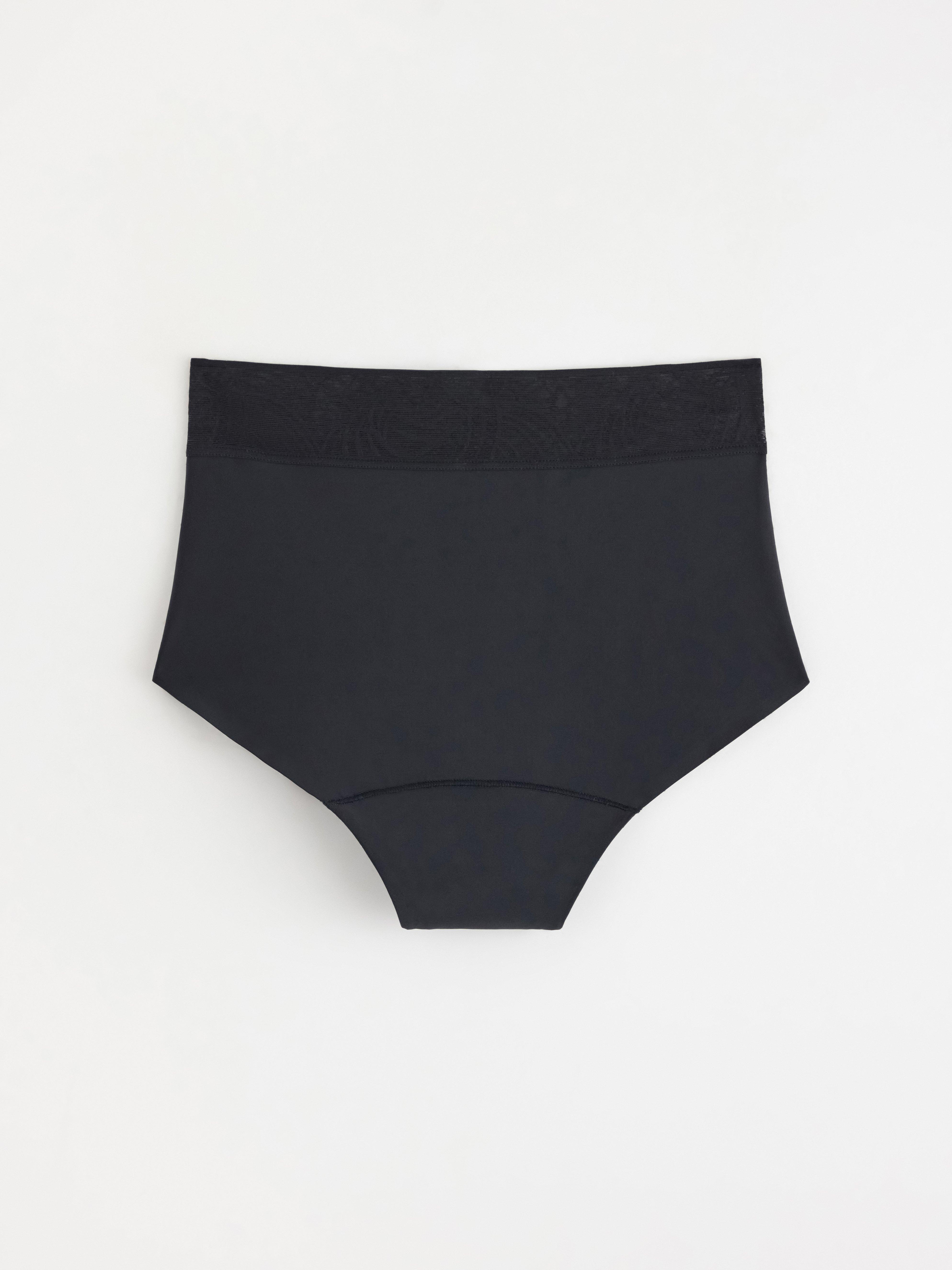 Høyabsorberende menstruser – høy midje – Female Engineering Black