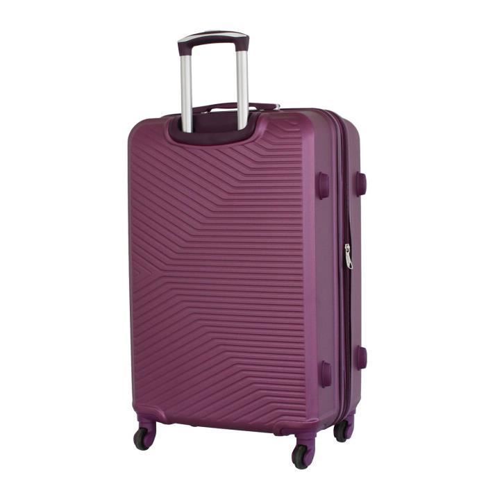 Maleta grande Alistair - Colección Hierro - 4 ruedas - ABS ultrarresistente - Morado