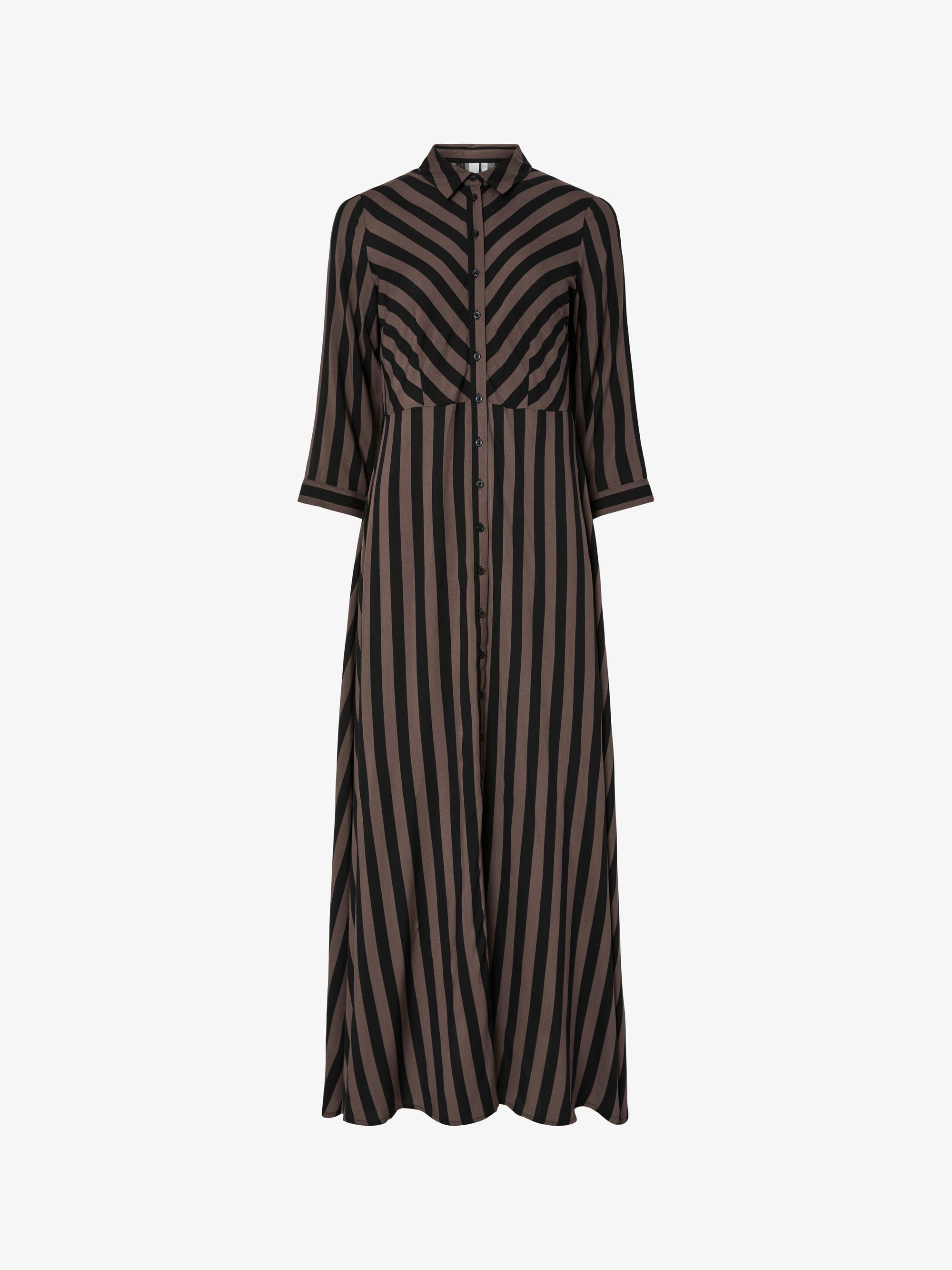 YAS YASSAVANNA - Robe-chemise - marron chocolat/noir