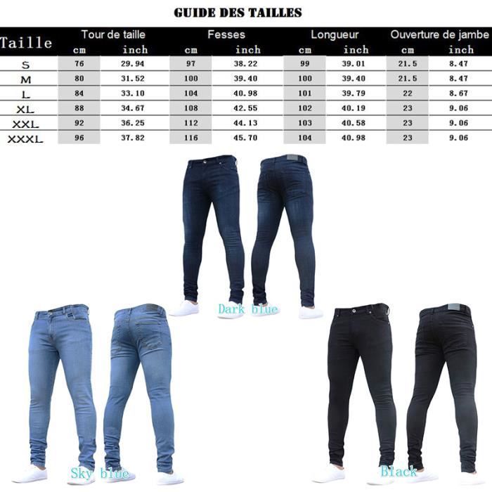 Pantalones vaqueros para hombre - LEOCLOTHO - Corte ajustado - Denim - Corte ajustado - 80% algodón